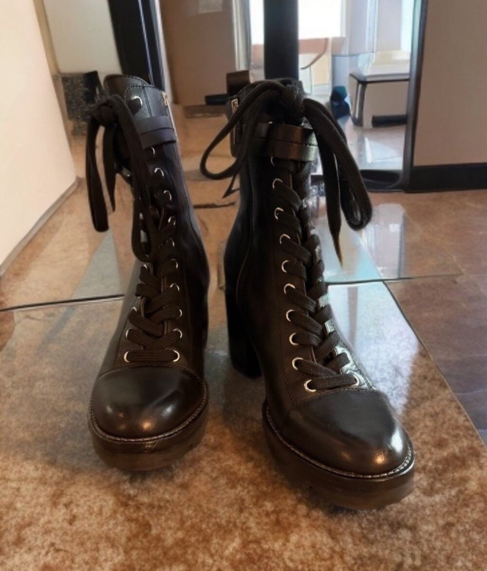 MARC FISHER LTD Womens BLACK Combat Boots Size 10